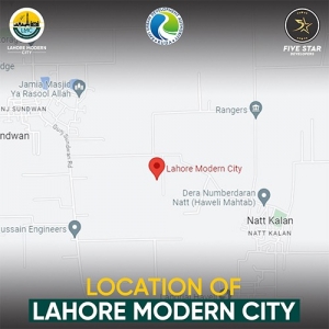 Location of the Modern City of Lahore